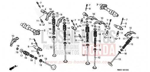 ALBERO A CAMME/VALVOLA VT1100C2X di 1999